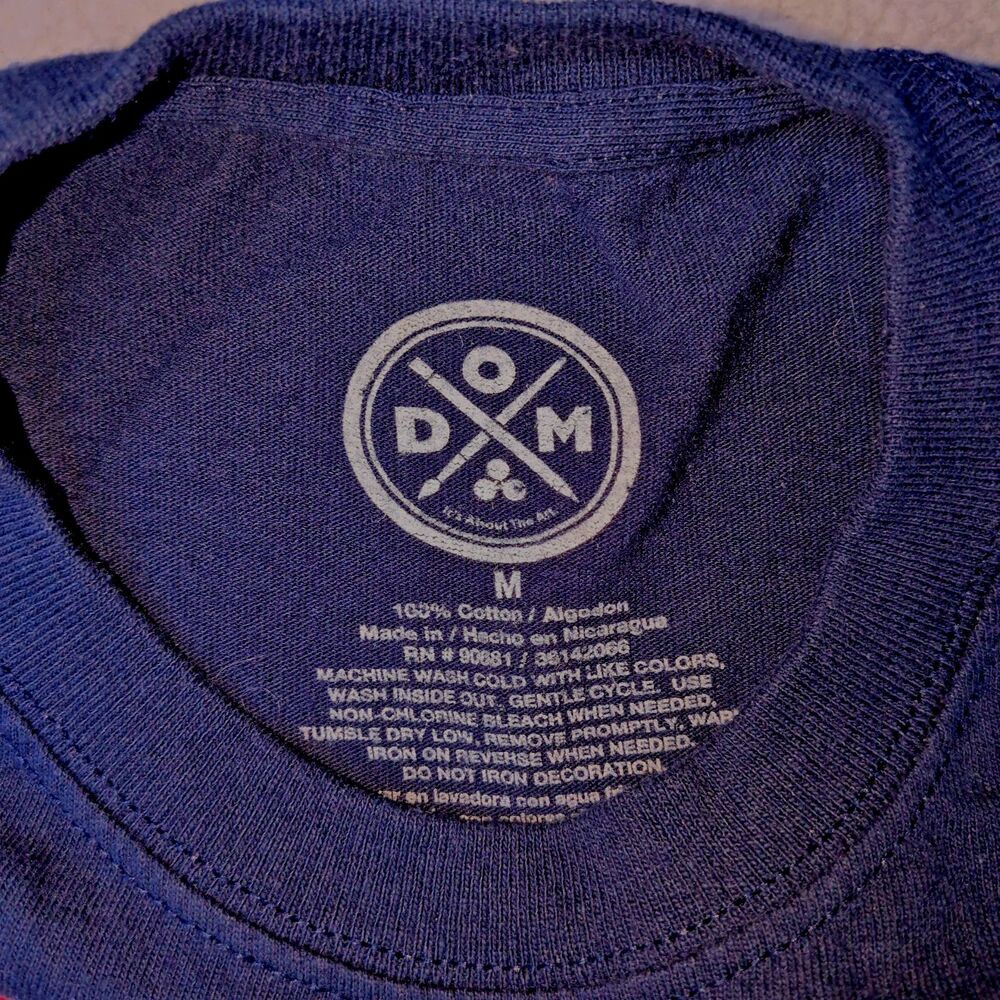 Novelty Graphic Tee Done Peopling Navy Blue Funny 100% Cotton Sz Medium - Picture 4 of 7
